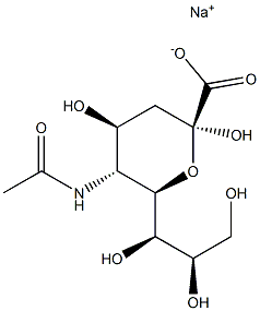 Sodium N-acetylneuraminate Structure