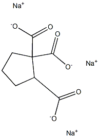 1,1,2-Cyclopentanetricarboxylic acid trisodium salt 구조식 이미지