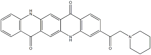 5,12-Dihydro-3-(piperidinomethylcarbonyl)quino[2,3-b]acridine-7,14-dione 구조식 이미지