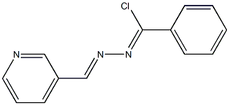 3-Pyridinecarbaldehyde [chloro(phenyl)methylene]hydrazone Structure