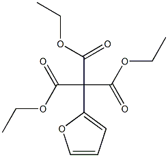 Furan-2-ylmethanetricarboxylic acid triethyl ester 구조식 이미지