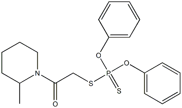 Dithiophosphoric acid S-[(2-methylpiperidino)carbonylmethyl]O,O-diphenyl ester Structure