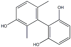 2',6'-Dimethyl-1,1'-biphenyl-2,3',6-triol 구조식 이미지