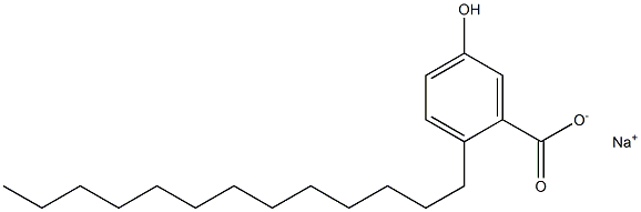 2-Tridecyl-5-hydroxybenzoic acid sodium salt 구조식 이미지