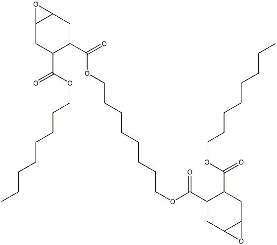 Bis[2-(octyloxycarbonyl)-4,5-epoxy-1-cyclohexanecarboxylic acid]1,8-octanediyl ester Structure