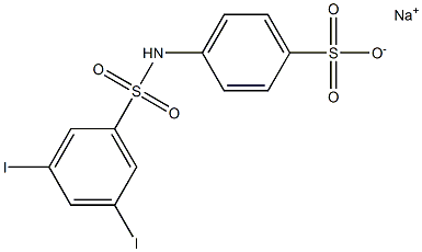 N-(3,5-Diiodophenylsulfonyl)sulfanilic acid sodium salt 구조식 이미지