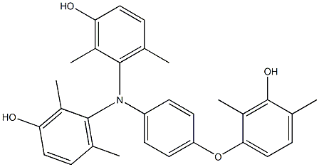 N,N-Bis(3-hydroxy-2,6-dimethylphenyl)-4-(3-hydroxy-2,4-dimethylphenoxy)benzenamine Structure