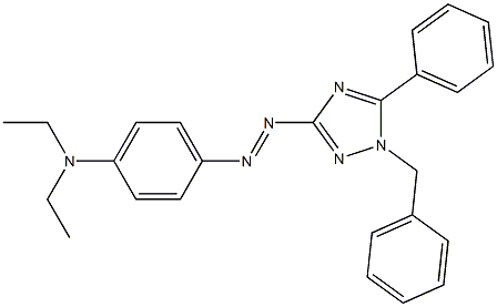 1-Benzyl-3-[p-(diethylamino)phenylazo]-5-phenyl-1H-1,2,4-triazole Structure