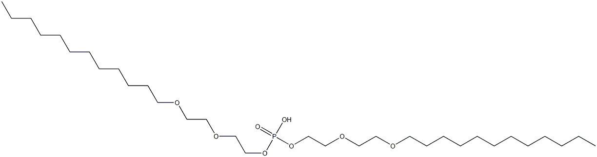 Phosphoric acid hydrogen bis[2-[2-(dodecyloxy)ethoxy]ethyl] ester 구조식 이미지