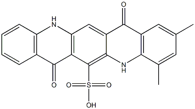 5,7,12,14-Tetrahydro-2,4-dimethyl-7,14-dioxoquino[2,3-b]acridine-6-sulfonic acid Structure