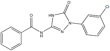 N-[[1-(3-Chlorophenyl)-4,5-dihydro-5-oxo-1H-1,2,4-triazol]-3-yl]benzamide 구조식 이미지