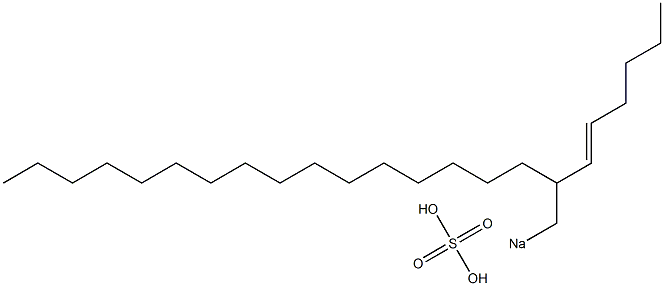 Sulfuric acid 2-(1-hexenyl)octadecyl=sodium ester salt Structure