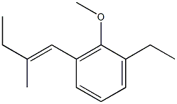 1-Methoxy-2-ethyl-6-(2-methyl-1-butenyl)benzene 구조식 이미지