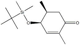 (4S,5S)-5-Methyl-4-(tert-butyldimethylsiloxy)methyl-2-cyclohexen-1-one 구조식 이미지
