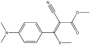 2-Cyano-3-methylthio-3-(4-dimethylaminophenyl)acrylic acid methyl ester Structure