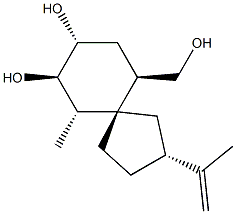 (2R,5S,6S,7R,8R,10R)-7,8-Dihydroxy-6-methyl-2-(1-methylethenyl)spiro[4.5]decane-10-methanol Structure