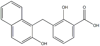 3-(2-Hydroxy-1-naphtylmethyl)salicylic acid Structure