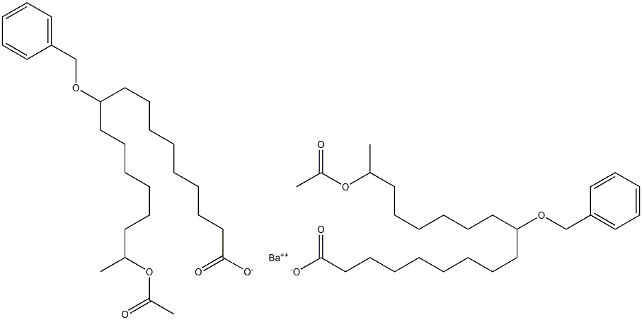 Bis(10-benzyloxy-17-acetyloxystearic acid)barium salt Structure