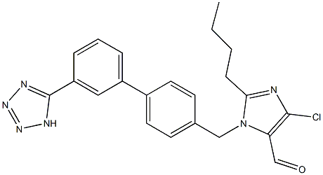 2-Butyl-4-chloro-1-[[3'-(1H-tetrazol-5-yl)-1,1'-biphenyl-4-yl]methyl]-1H-imidazole-5-carbaldehyde Structure