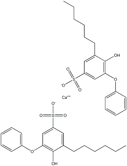 Bis(6-hydroxy-5-hexyl[oxybisbenzene]-3-sulfonic acid)calcium salt Structure