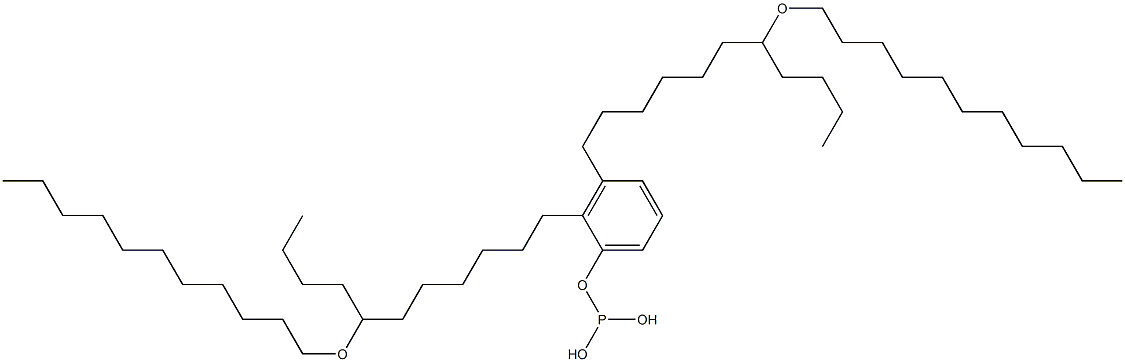Phosphorous acid bis[7-(undecyloxy)undecyl]phenyl ester Structure