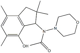 2,3-Dihydro-3-[morpholinoacetylamino]-2,2,5,7-tetramethyl-1H-inden-4-ol Structure