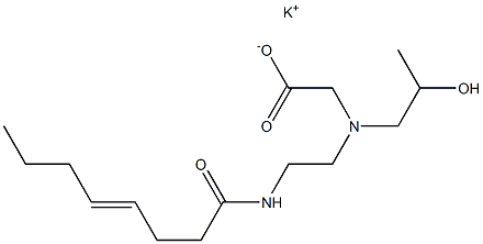 N-(2-Hydroxypropyl)-N-[2-(4-octenoylamino)ethyl]aminoacetic acid potassium salt Structure