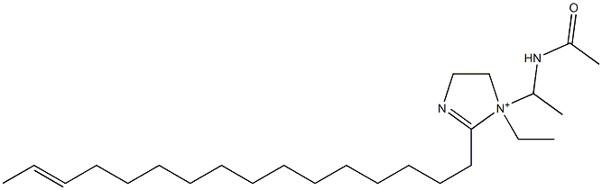 1-[1-(Acetylamino)ethyl]-1-ethyl-2-(14-hexadecenyl)-2-imidazoline-1-ium 구조식 이미지