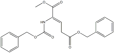 2-[[(Benzyloxy)carbonyl]amino]-2-pentenedioic acid 5-benzyl 1-methyl ester Structure