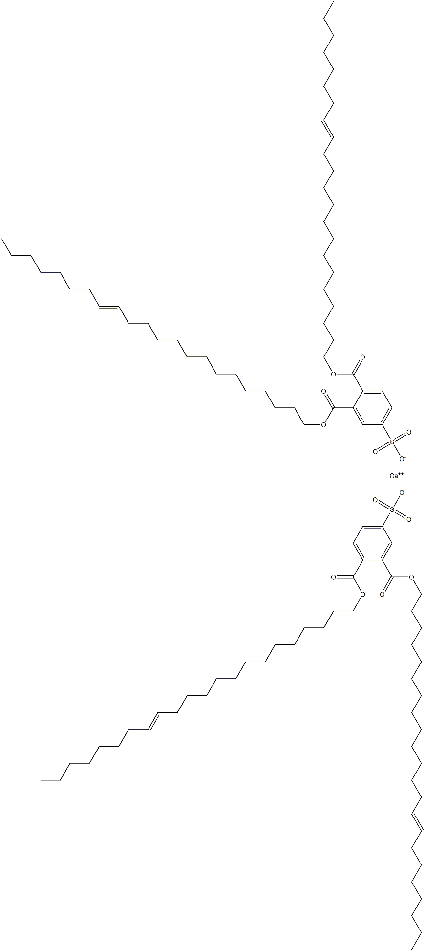 Bis[3,4-di(14-docosenyloxycarbonyl)benzenesulfonic acid]calcium salt Structure