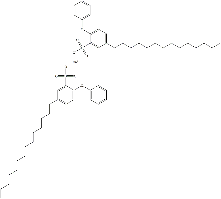 Bis(2-phenoxy-5-tetradecylbenzenesulfonic acid)calcium salt Structure