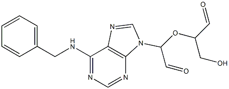 2-(Hydroxymethyl)-2'-[6-(benzylamino)-9H-purin-9-yl](2,2'-oxybisacetaldehyde) Structure
