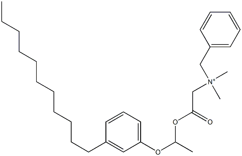 N,N-Dimethyl-N-benzyl-N-[[[1-(3-undecylphenyloxy)ethyl]oxycarbonyl]methyl]aminium Structure