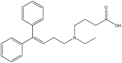 4-[Ethyl(4,4-diphenyl-3-butenyl)amino]butanoic acid Structure