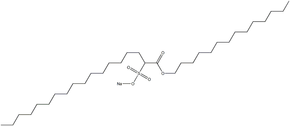 2-(Sodiosulfo)octadecanoic acid tetradecyl ester Structure