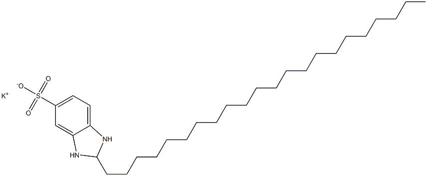 2,3-Dihydro-2-docosyl-1H-benzimidazole-5-sulfonic acid potassium salt 구조식 이미지