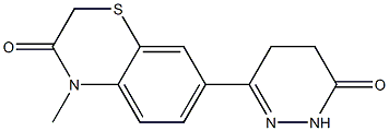 4-Methyl-7-[(1,4,5,6-tetrahydro-6-oxopyridazin)-3-yl]-2H-1,4-benzothiazin-3(4H)-one Structure