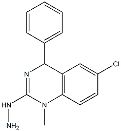 [(6-Chloro-1,4-dihydro-4-phenyl-1-methylquinazolin)-2-yl]hydrazine Structure