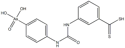 3-[3-(p-Arsonophenyl)ureido]dithiobenzoic acid 구조식 이미지