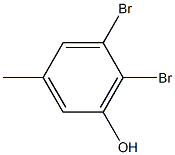 5,6-Dibromo-3-methylphenol Structure