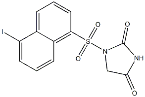 1-[[5-Iodo-1-naphtyl]sulfonyl]imidazolidine-2,4-dione 구조식 이미지