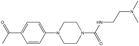 N-(2-Dimethylaminoethyl)-4-[4-acetylphenyl]piperazine-1-carboxamide 구조식 이미지