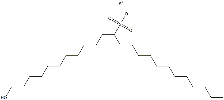 1-Hydroxytetracosane-12-sulfonic acid potassium salt Structure