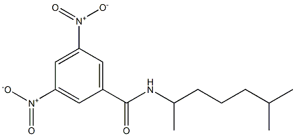 N-(1,5-Dimethylhexyl)-3,5-dinitrobenzamide 구조식 이미지