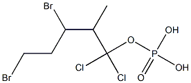 Phosphoric acid hydrogen (1,3-dibromopropyl)(1,1-dichloropropyl) ester Structure