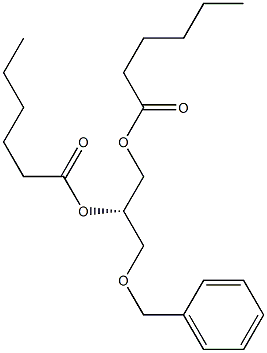 [S,(+)]-3-O-Benzyl-1-O,2-O-dihexanoyl-L-glycerol 구조식 이미지