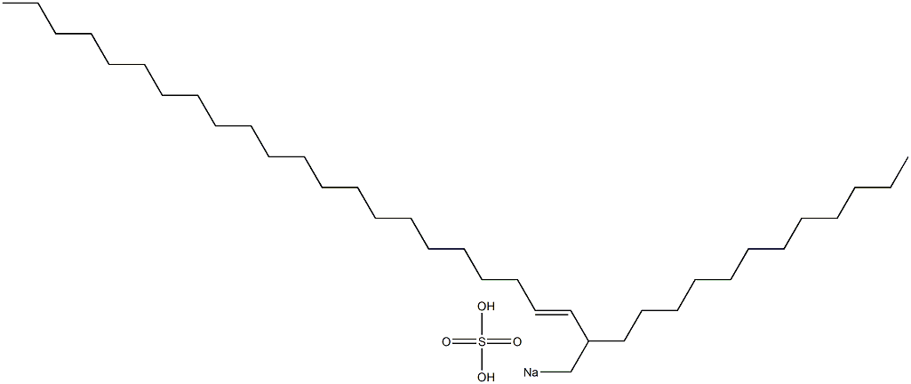 Sulfuric acid 2-dodecyl-3-tetracosenyl=sodium ester salt 구조식 이미지