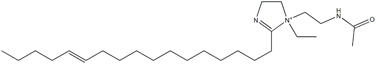 1-[2-(Acetylamino)ethyl]-1-ethyl-2-(12-heptadecenyl)-2-imidazoline-1-ium 구조식 이미지
