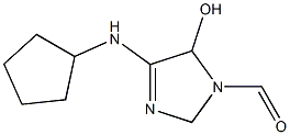 4-(Cyclopentylamino)-2,5-dihydro-5-hydroxy-1H-imidazole-1-carbaldehyde Structure
