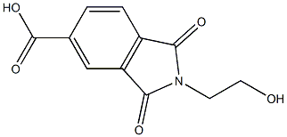 2-(2-Hydroxyethyl)-1,3-dioxo-5-isoindolinecarboxylic acid 구조식 이미지